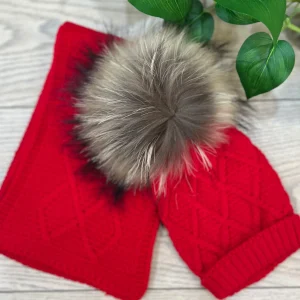 Conjunto gorro+bufanda rojo 24715