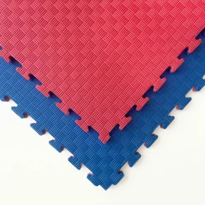 SET 10 Unidades de Tatami Profesional Puzzle 100x100x4 cm Azul y Rojo
