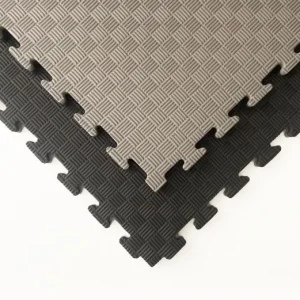 SET 10 Unidades Tatami Profesional Puzzle 100x100x2 cm Negro y Gris