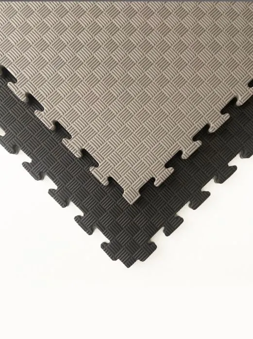 SET 10 Unidades Tatami Profesional Puzzle 100x100x2 cm Negro y Gris